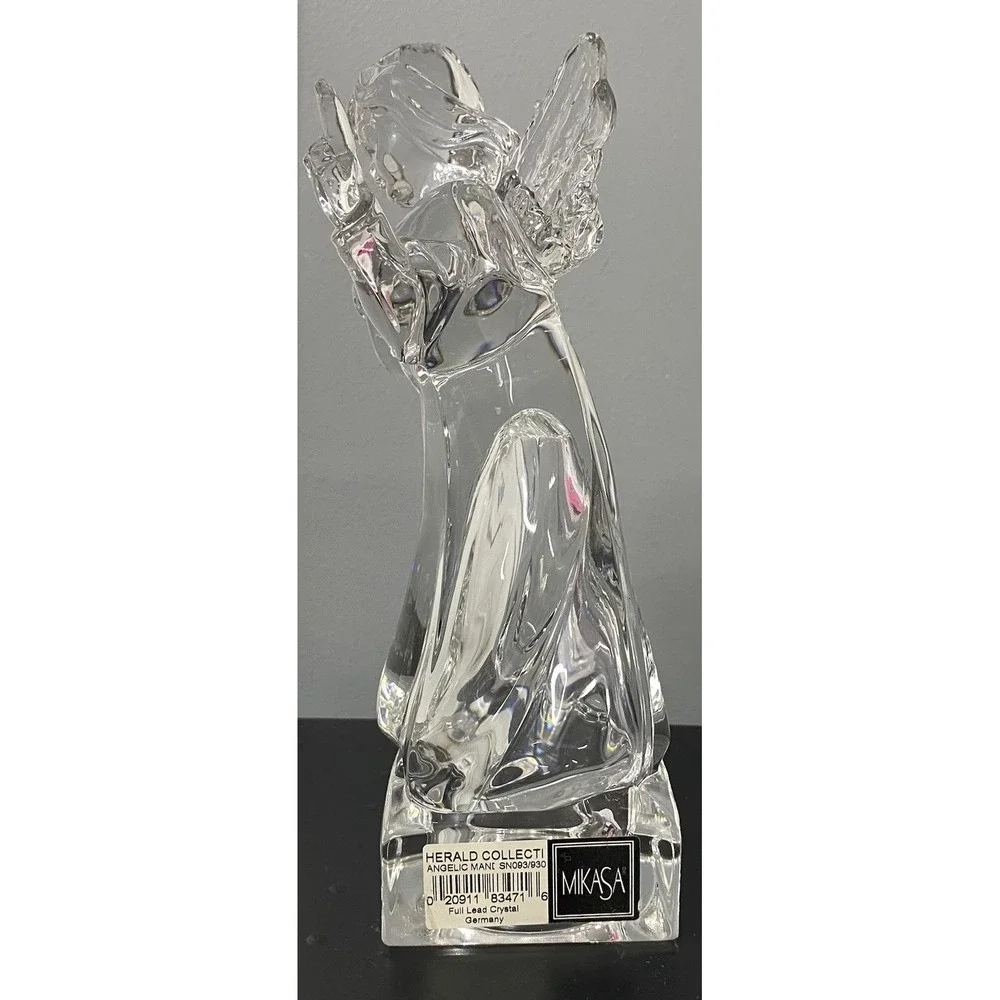 Mikasa‎ Herald Collection Crystal Angelic Mandolin Statue Figurine 8